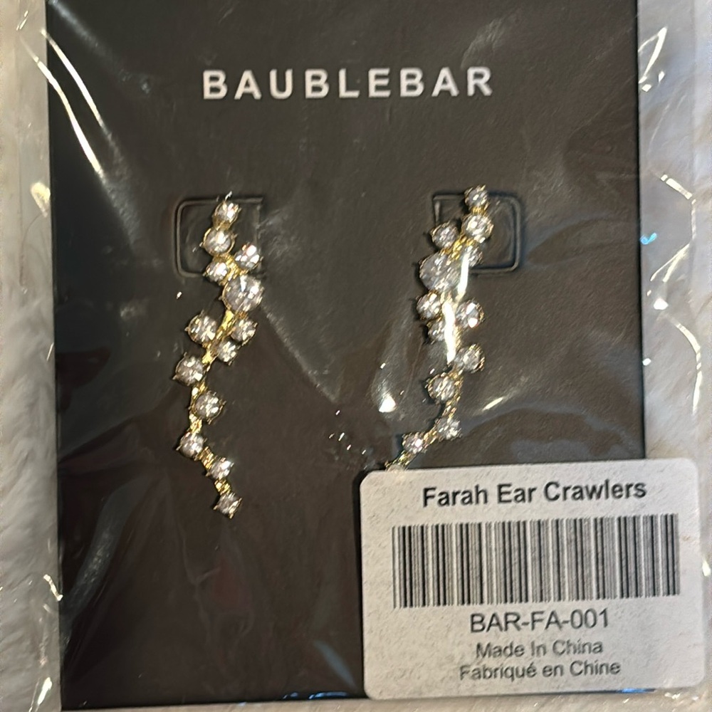 Baublebar Farah Ear Crawlers Rhinestone Dangle Earrings